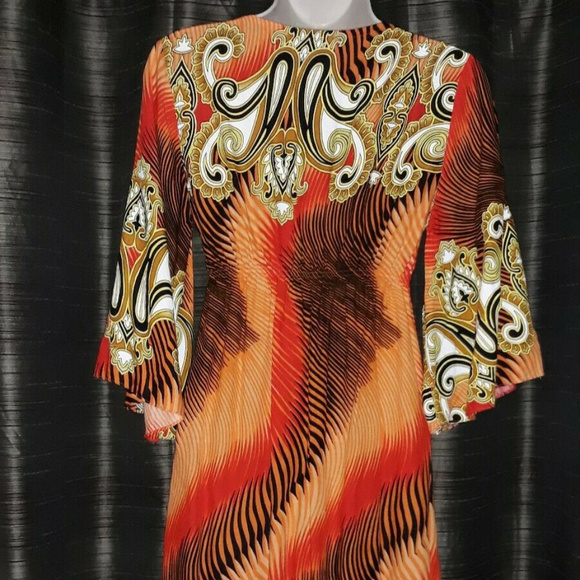 Vintage Disco Hippie Sun Dress festival boho retro - Picture 7 of 8